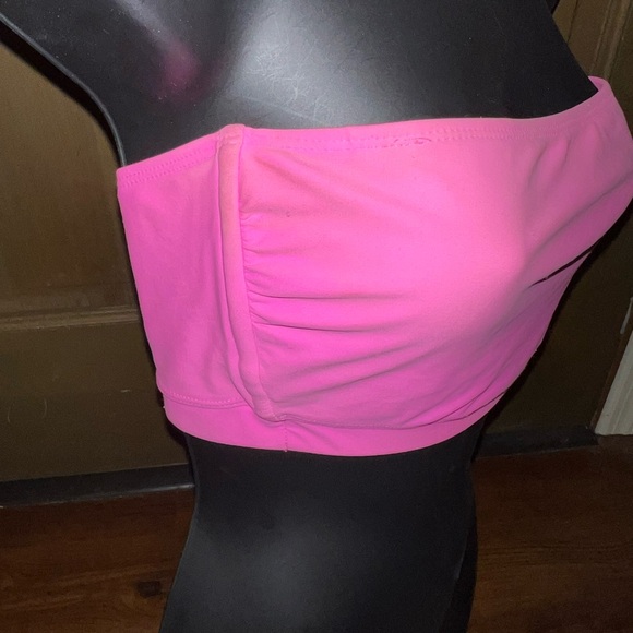 LAST CALL Xhilaration Swim Pink Bandeau Bikini Top Size M - Picture 2 of 8